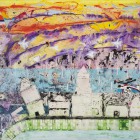 Makes My Eyes Rain_mixed media on canvas_90 x 110 cm_35 x 43 in_2014
