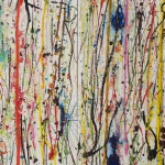 Flow Number 3, mixed media on canvas, 31.5x 63 in, 2014