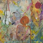 Scene One, mixed media on canvas, 90 x 90 cm, 2016