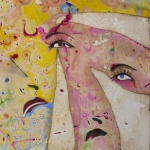 Hold On, mixed media on canvas, 65 x 45 cm, 25.5 x 18 in, 2013