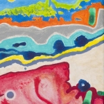 Moment 5, mixed media on canvas, 24x 18 cm, 9.5 x 7 in, 2013