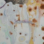 Villingili 5, mixed media on canvas, 30 x 30 cm, 12 x 12 in, 2016