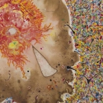 Whispers, mixed media on canvas, 120 x 150 cm, 47 x 59 in, 2016