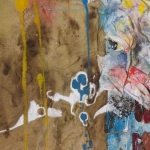 Wrapped 24, mixed media on canvas, 40 x 30 cm, 16 x 12 in, 2015